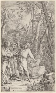 Diogenes heittää pois kulhonsa tekijältä Salvator Rosa