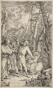 Diogenes heittää pois kulhonsa tekijältä Salvator Rosa