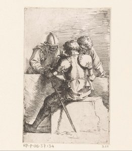 kolme sotilasta Pienet hahmot (sarjan nimi) Figuuri (sarjan nimi) tekijältä Salvator Rosa
