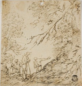 Neljä miestä metsässä tekijältä Salvator Rosa