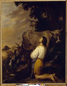 Vertaus tuhlaajapojasta (The Parable Of Prodigal Son). Salvatore Rosan (1615-1673) maalaus, öljy kankaalle, noin 1640-1650. italialaista taidetta tekijältä Salvator Rosa