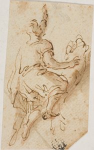 Mies kiinnittämässä leijonaa tekijältä Salvator Rosa