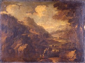 Vuoristomaisema tekijältä Salvator Rosa