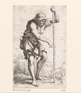 Vanha mies kepillä Pienet hahmot (sarjan nimi) Figuriini (sarjan nimi) tekijältä Salvator Rosa