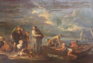 Pythagoras ja kalastajat tekijältä Salvator Rosa