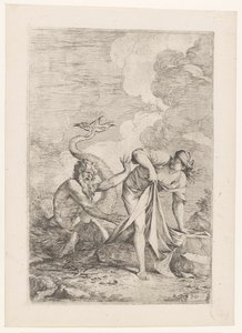 Scylla pakenee Glaucusta tekijältä Salvator Rosa