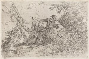 Paimen maisemassa tekijältä Salvator Rosa