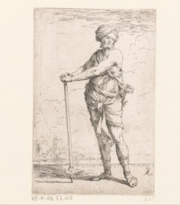 Sotilas taisteluvasaralla Pienet hahmot (sarjan nimi) Figuriini (sarjan nimi) tekijältä Salvator Rosa