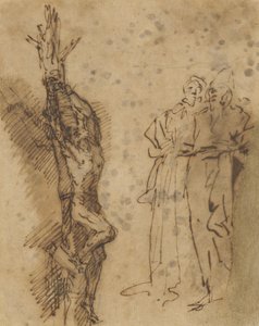 Opiskelu Polycratesille? Ristiinnaulitseminen, noin 1662 tekijältä Salvator Rosa