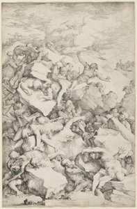 Jättiläisten kaatuminen tekijältä Salvator Rosa