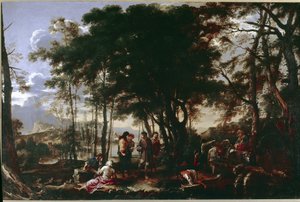 Filosofit Wood. Salvator Rosan maalaus tekijältä Salvator Rosa