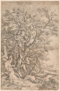 Lapsen Oidipuksen pelastus tekijältä Salvator Rosa