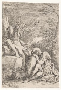 Tiberinus ilmestyy Aenealle tekijältä Salvator Rosa