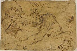 Kaksi painiskelevaa hahmoa tekijältä Salvator Rosa