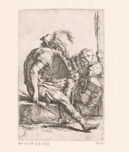 Neljä sotilasta Pienet hahmot (sarjan nimi) Figuuri (sarjan nimi) tekijältä Salvator Rosa