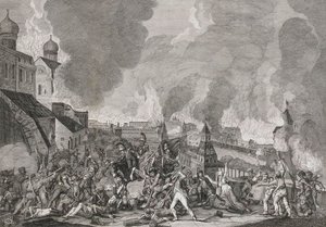 Moskovan tulipalo 15. syyskuuta 1812 Ranskalaiset Moskovassa, 1812-1823. tekijältä Salvatore Cardelli