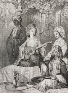 Harem in East, litografia Salvatore Puglia Poliorama Pittorescosta, n:o 2, 19. elokuuta tekijältä Salvatore Puglia