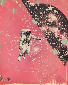 Astronautti Pink Galaxy tekijältä Samantha Hearn