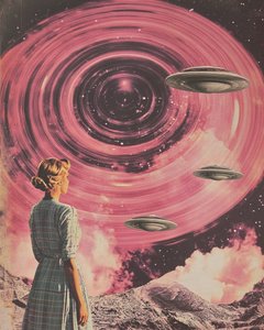 Retro-scifi-galaksinäkymä tekijältä Samantha Hearn