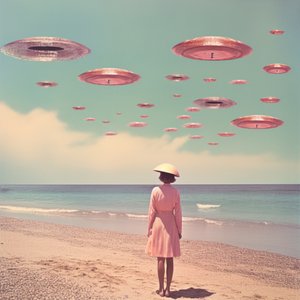 UFO:t Pastel Beachin yllä tekijältä Samantha Hearn