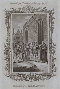 Lord Hastingsin kuolema (kaiverrus) tekijältä Samuel (after) Wale