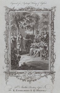 St Austin saarnaa ennen K Ethelbertiä ja Q Berthaa (kaiverrus) tekijältä Samuel (after) Wale