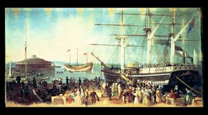 New Yorkin lahti ja satama tekijältä Samuel Bell Waugh