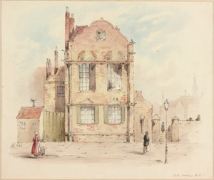 Forth House, Newcastle upon Tyne, 1843 (kynä ja wc paperilla) tekijältä Samuel Bilston
