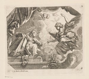 Ilmoitus Marialle Erilaisia ​​malleja (sarjan nimi) Opera Varia Historica, Poetica & Iconologica (sarjan nimi)