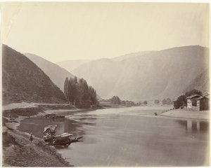 Rivierzicht nabij Baramulla, Intia Baramulla, näkymä alas joelle (alkuperäinen nimi)
