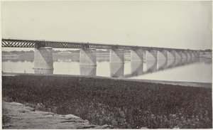 Spoorbrug yli de Yamuna bij Allahabadissa Jumnan yli kulkeva rautatiesilta (alkuperäinen nimi)