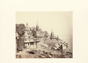 Benares; palava Ghat tekijältä Samuel Bourne