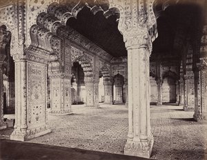 Delhi. Keisarin palatsi. Dewanin sisätila yksityissalissa tekijältä Samuel Bourne