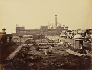 Delhi; Jumma Musjid, pohjoisesta katsottuna tekijältä Samuel Bourne