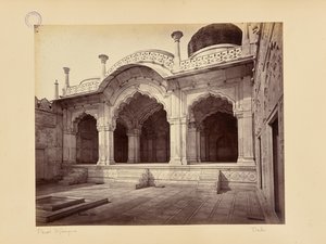 Delhi; palatsi, Motee Musjid (Helmimoskeija) tekijältä Samuel Bourne