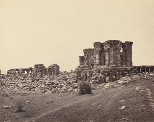 Martandin rauniot kaakosta, n. 1870. tekijältä Samuel Bourne