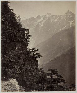 Nimetön [rinne ja vuoret], c. 1865. tekijältä Samuel Bourne