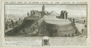 Tutbury Castle - Itänäkymä: kaiverrus
