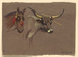 Piirustus, Tutkimuksia Italiasta, 1872-73 tekijältä Samuel Colman