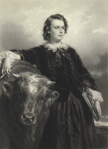 Rosa Bonheur kolmekymmentäneljänä (mezzotint) tekijältä Samuel Cousins