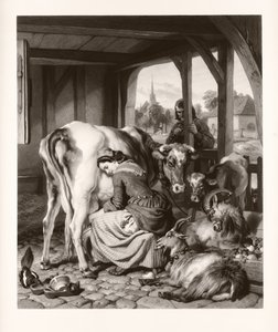 The Maid and Magpie (mezzotint) finlandès