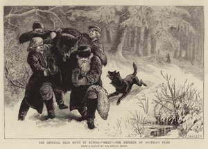 Keisarillinen karhunmetsästys Venäjällä, kuollut, Itävallan keisarin palkinto tekijältä Samuel Edmund Waller