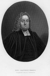 Matthew Henry 1662-1714, englantilainen raamatunkommentaattori ja pappi, 1800-luku.