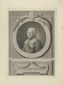 Peter von Biron 1724-1800, Kurinmaan ja Semigallian herttua, 1781. tekijältä Samuel Gottlieb Kuetner