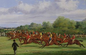 Vuoden 1862 derbyn alku, 1862 (katso pari kohdasta 451913) tekijältä Samuel Henry Alken