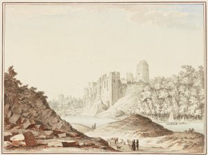 Pembroke Castle (wc kudospaperilla) tekijältä Samuel Hieronymous Grimm