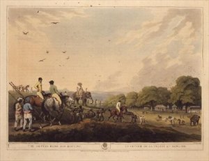 The Return From Hog-Hunting, "Oriental Field Sports", pub. Kirjailija: Edward Orme