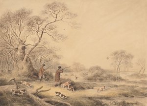 Taivaanvuohen metsästys tekijältä Samuel Howitt