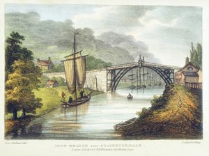 Pont de ferro a través del Severn a Ironbridge, Coalbrookdale, Anglaterra, construït el 1779 el 1795 finlandès