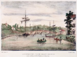 Stourport-on-Severn, Worcestershire, sillan alta, c1795. tekijältä Samuel Ireland